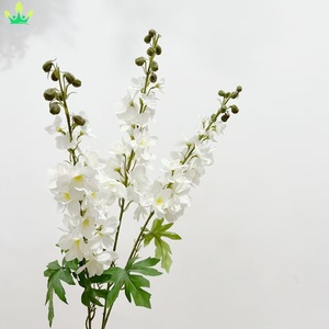 Fiori di seta Larkspur Bluebonnet artificiali a stelo lungo <span class=keywords><strong>Flora</strong></span> per vaso alto decorazione floreale del giorno del ringraziamento per la casa - Product Image 6