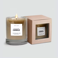 Boîte cadeau personnalisée bougie bougies biodégradables avec boîte crème de soja bio personnaliser boîte à bougie de cire de fleur en gros