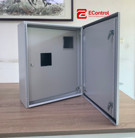 Gabinete de Distribución Eléctrica de Acero con Cerradura EControl, IP65, Caja Metálica Resistente, Panel Integrado, Cerradura Segura, Interior/Exterior