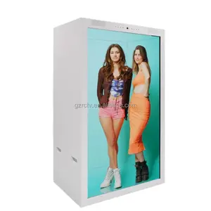 86-zoll interaktive 3d-hologramm-box in menschlicher größe touchscreen lcd-display mit echtzeit-projektion transparentes lcd-vitrine