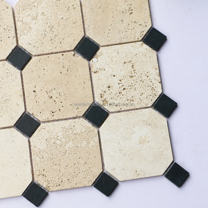 Pháp Retro tự nhiên travertine Gạch Mosaic hiện đại bát giác hond sàn đá cẩm thạch và tường gạch cho phòng ngủ hoặc phòng - Product Image 4