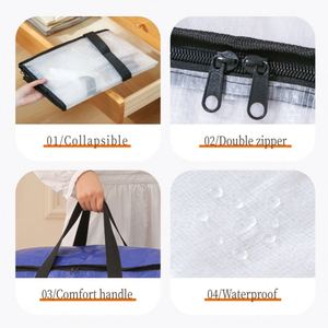 Sac de rangement en gros pour vêtements et couvertures, avec grandes poignées, sac de déménagement robuste pour optimiser l'espace - Product Image 6
