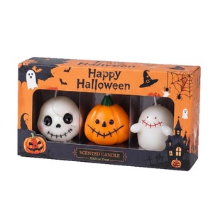 Happy Halloween Handmade Scented <b>Candles</b> <b>Set</b> Skull Pumpkin Ghost Art <b>Candle</b> Decorative <b>Gift</b> for Party Decoration 20-40 Hours - Product Image 1