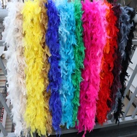 Boa en plumes de dinde teintes pour la décoration de fêtes, carnavals, festivals et célébrations