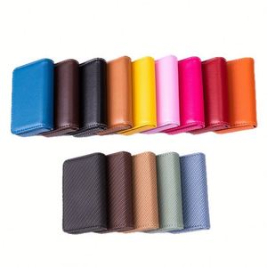 Stylish Pocket Pu Leather <b>Travel</b> Name Holder <b>Wallet</b> Portable Magnetic Business Card Carrier - Product Image 2
