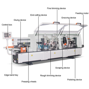 Machine à plaquer les chants automatique WF-360C avec rainurage et réglage pneumatique - Product Image 2