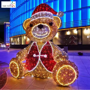 Luces LED Impermeables con Motivo de Oso para Decoraciones Navideñas, de San Valentín y Diwali para Exteriores - Clasificación IP44, 2700K, Blanco Cálido, Fácil Instalación - Product Image 1