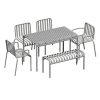 Chaises et tables de style industriel pour espaces de loisirs extérieurs, aménagement créatif pour salons de thé, cafés, cours et balcons en fer forgé