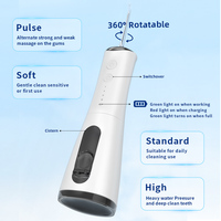 Irrigador bucal dental portátil más vendido en Alibaba Dispositivo de blanqueamiento dental Función eléctrica inalámbrica Waterflosser de plástico