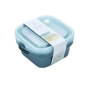 japanische Küche Behälter stapelbar 500 ml 4-teiliges Set Mikrowelle sicher bpa frei Kunststoff Lunchbox