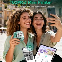 Printer Stiker Termal Mini Transparan 2 Inci, Pembuat Label Foto Saku Portabel untuk Mencatat, Kerajinan DIY, dan Hadiah
