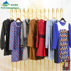Súper Descuento <span class=keywords><strong>en</strong></span> Vestidos Usados de Primavera/Otoño al por Mayor, Estilo Vintage de Diseñador, Vestidos Midi de <span class=keywords><strong>Manga</strong></span> Larga para Mujer - Product Image 3