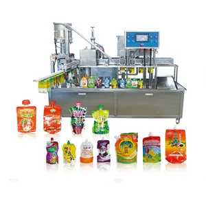 Machine automatique de remplissage de sachets en plastique de liquide rouge de boisson de jus d'aloe Vera de haute qualité