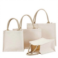 Sac fourre-tout en toile de jute, coton et lin, personnalisable, réutilisable, écologique, promotionnel, vierge, pour la vente en gros