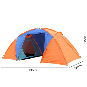 Oxford Polyester Four-Season Waterproof 1500-2000mm Two-Bedroom-One-Living-<b>Room</b> Double-Layer Tunnel Camping <b>Tent</b> UV Protection - Product Image 6