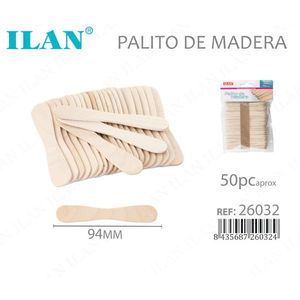 Palitos de Madera para Helado Ilan, 94 mm, Color Natural, Aprox. 50 Unidades - Product Image 1