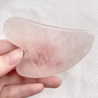 Rouleau facial et ensemble Gua Sha en pierre de jade 100% naturelle, quartz rose, outils de beauté faciale double face, rouleaux de massage Guasha