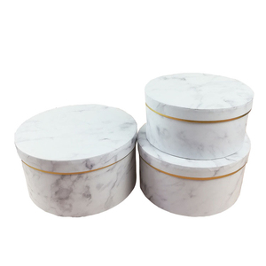 Tamaño personalizado y la impresión de borde de oro regalo de sombrero redondo de mármol de cilindro de papel de harina de flor - Product Image 5