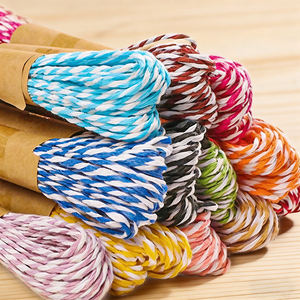 Cordon en papier tressé creux fait main, fil de raphia, fournitures d'artisanat, fabrication en gros, couleurs et spécifications personnalisables - Product Image 3