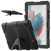 Hibrid ağır silikon defender Samsung kılıfı Galaxy Tab A8 10.5 inç 2021 X200 X205 için ekran koruyucu dahili