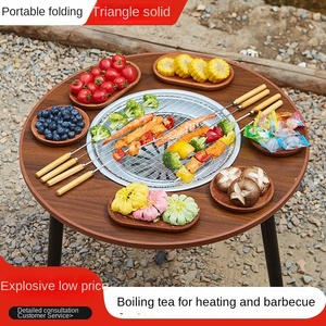 Table pliante portable pour l'extérieur et la maison Grand poêle à <span class=keywords><strong>barbecue</strong></span> en acier sans fumée <span class=keywords><strong>Fumoir</strong></span> Thé pour cour Fumeur Grill Type - Product Image 2