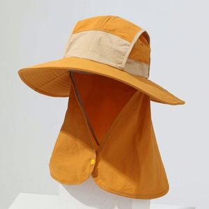 Chapeaux de pêche à large bord pour l'extérieur, protection solaire, protection du cou, chapeaux de safari et de jungle avec cordon - Product Image 3