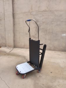 Chariot électrique industriel robuste pour la montée d'escaliers, pliable, automatique, à chenilles, pour usage commercial, capacité 400 kg - Product Image 5