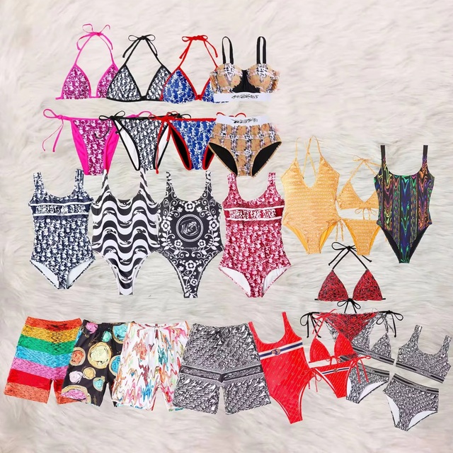 2026 Fast Delivery Designer Famous Brand Arrival Sexy High Waist 2 Piece Set V-neck Breathable Luxury Swimwear Women Bikini