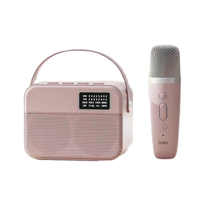 Mini Máquina de <span class=keywords><strong>Karaoke</strong></span> OEM de 10W, Sistema de Cine en Casa <span class=keywords><strong>con</strong></span> Audio RGB Inalámbrico <span class=keywords><strong>para</strong></span> Uso Directo, Juego de Micrófono <span class=keywords><strong>para</strong></span> Teléfono Móvil, <span class=keywords><strong>TV</strong></span> y <span class=keywords><strong>Canciones</strong></span> - Product Image 1