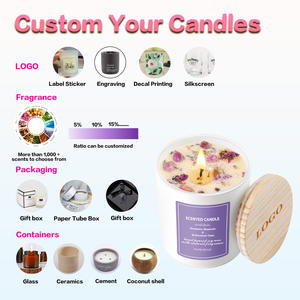 Bougie en <span class=keywords><strong>cire</strong></span> de soja parfumée de luxe à vendre, boîte de mariage en cristal naturel, bougie pilier faite à la main, décoration de maison personnalisée - Product Image 6