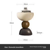 Table d'appoint créative de style nordique, table basse moderne et simple, accessoire de décoration intérieure haut de gamme au toucher crémeux