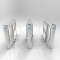 Tourniquet à barrière à bascule biométrique entièrement automatique, contrôle d'accès multi-facteurs, acier inoxydable 304, protection IP65, anti-collision