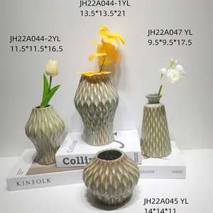 Home Wedding Table Centerpiece Farmhouse Ceramic Flower Vases Vintage Home Decoration Vase