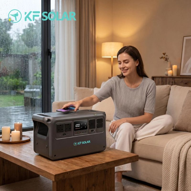 KF Solar Portable Solar Generator Pure Sine Wave Power Bank Mobile Lithium Battery Spare 2600w Power Station