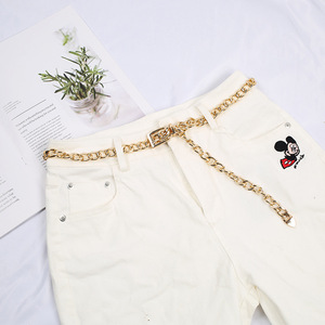 Cinturón de Cadena Metálico de Lujo con Hebilla de Pin, el Más Vendido, <span class=keywords><strong>para</strong></span> Mujer, Dorado y Plateado, <span class=keywords><strong>para</strong></span> <span class=keywords><strong>Vestidos</strong></span> y Jeans - Product Image 4