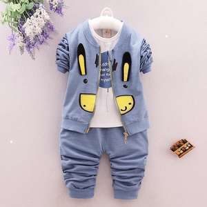 Vêtements pour enfants en gros, ensemble de 3 pièces pour enfants, veste, t-shirt et pantalon - Product Image 3