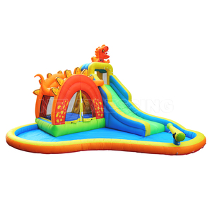 Parque Acuático Interior para Patio Trasero con Tobogán, Pared de Escalada, Piscina de Pelotas, Área de Saltos NB-93013, Juguete Infantil para Uso Doméstico en el Patio Trasero - Product Image 3