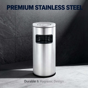 Biểu Tượng Khách Hàng Sảnh Khách Sạn Thép Không Gỉ Max Trong Nhà Hộp Carton Tùy Chỉnh Bền Vững Lưu Trữ Thùng Rác Có Thể Kim Loại Thùng Rác Bin - Product Image 2