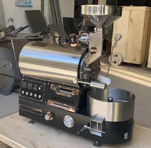 ווינטופ 2024 מכונת קליית קפה חשמלית חדשה 1 ק""ג מלאה מכונת קליית קפה מנירוסטה ידנית מכונת קליית קפה