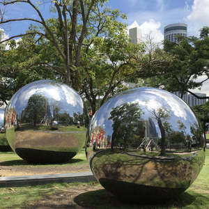 304 Roestvrij Staal Aangepaste Buitenzwembad Park Fontein Ballen Metalen Holle Fontein Ballen Roestvrij Staal Fontein Ballen - Product Image 3