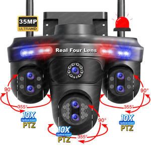 Camera giám sát an ninh mạng không dây Wifi ngoài trời 7Lens 4 màn hình Max Ultra HD 18K 35MP 3PTZ zoom quang học 30X - Product Image 1