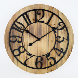 Rustic Frameless <strong>Extra</strong> <strong>Large</strong> 32 Inch Country Style Wooden <strong>Wall</strong> <strong>Clock</strong> for Farmhouse - Product Image 3