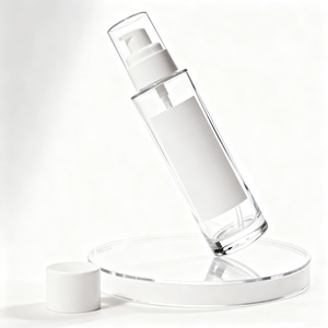 Botella de Vidrio Vacía de Lujo de 20 ml, 30 ml, 100 ml, con Cabeza Dosificadora Blanca Brillante para Esencia, Loción, Cosméticos, Protector Solar, Tónico - Product Image 2
