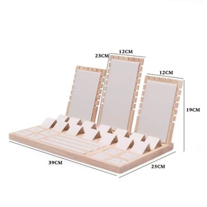 Exhibidor de Joyería Rectangular de Madera Sólida para Anillos, Aretes y Pulseras - Exhibidor de Joyería Multiusos Integrado - Product Image 5