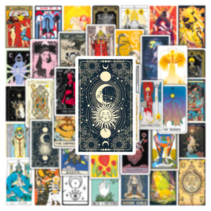 50 autocollants de tarot du Hérétique, cartes de tarot mythologiques, sorcellerie, astrologie, divination - Product Image 2