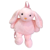 Vente d'usine Risingsun – Sac à dos lapin de Pâques adorable 30 cm, poupée en peluche à longues oreilles, jouet en coton PP rembourré, animal en peluche doux, vente en gros
