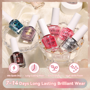 LILYCUTE Esmalte <span class=keywords><strong>de</strong></span> <span class=keywords><strong>Uñas</strong></span> Desprendible a Base <span class=keywords><strong>de</strong></span> Agua, 7ml, No Tóxico, con Brillo, <span class=keywords><strong>Color</strong></span> Natural, Secado Rápido, con Logotipo Personalizado - Product Image 3
