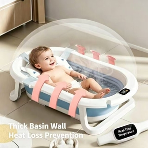 Bañera Plegable Multifuncional, Sensor de Temperatura Inteligente, Bañera de Plástico, Ducha para Niños, Set de Bañera para Bebés - Product Image 5