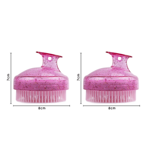 Brosse de Massage pour shampooing à <span class=keywords><strong>cheveux</strong></span> écologique avec Logo personnalisé, brosse de soins du cuir chevelu en Silicone souple - Product Image 5