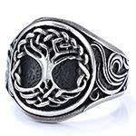 خاتم عقدة سلتية بتصميم نورديك مستوحى من الطراز القديم، مصنوع من الحجر الطبيعي والزجاج الخالي من الرصاص، خاتم بوهيمي للنساء والرجال، مجوهرات روحية للجنسين، هدية مميزة - Product Image 5